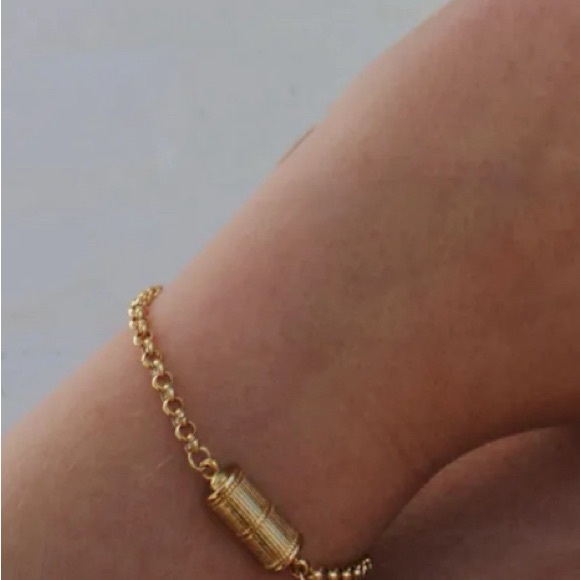 Chain bracelet adjustable with middle charm - Picture 5 of 5